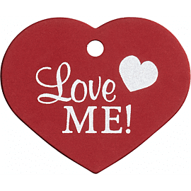 Médaille Coeur Love Me | Rouge | Taille L