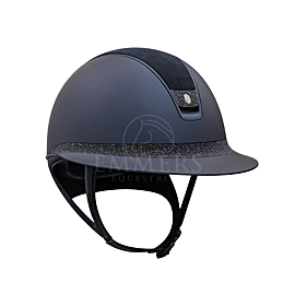 SAMSHIELD 2.0 MISS SHIELD SHADOWMATT BLAUW / TOP ALCANTARA BLAUW / FRONTAL BAND CRYSTAL FABRIC SUMMER NIGHT / TRIM MAT BLAUW / BLAZON CRYSTAL FABRIC SUMMER NIGHT