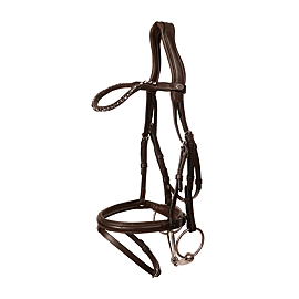Dy'on Bridle Medium Flash Noseband - Soft Leather Collection