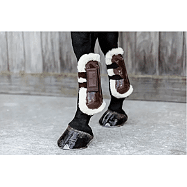 Kentucky Tendon Boots | Vegan Sheepskin | Velcro