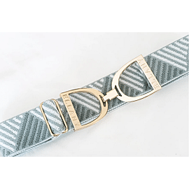 Ellany Elastic Belt Sage Triangles | With Stirrup Details | Small Strap