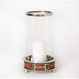 Adamsbro Kerzenständer Snaffle Bit Hurricane | Leder Silber | S