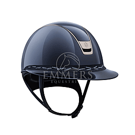 Samshield 2.0 Miss Shield Shadow Glossy Blue - Frontal Band Flower Swarovski Blue - Trim & Blazon Chrome Black