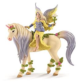 Schleich Sera Fairy with Unicorn and Flowers