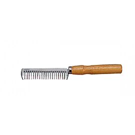 Alu mane comb with wooden handle