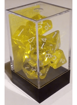 Translucent Poly Dice: Yellow