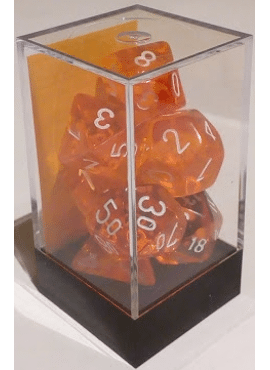 Translucent Poly Dice: Orange