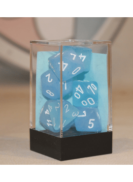 Frosted Poly Dice: Carribean Blue
