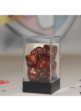 Glitter Poly Dice: Ruby