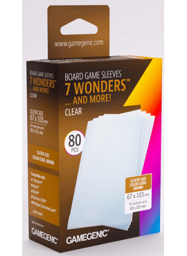 GameGenic Board Game Sleeves: Brown (7 Wonders)