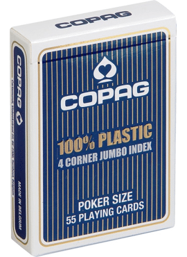 Copag Poker Cards - 4 corner jumbo index (Blauw)