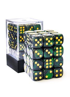 Moonstone D6 Brick: Pearl Dark Green (12 mm)