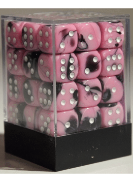 Gemini D6 Dice Block: Black - Pink
