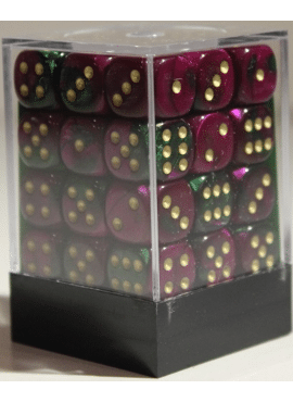 Gemini D6 Dice Block: Green - Purple