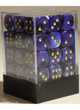 Gemini D6 Dice Block: Black - Blue