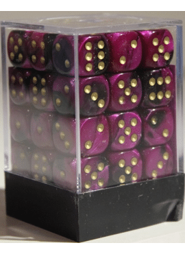 Gemini D6 Dice Block: Black - Purple