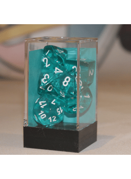 Translucent Poly Dice: Teal