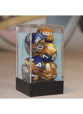 Gemini Poly Dice: Blue & Gold