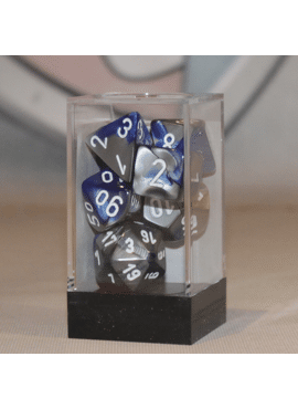 Gemini Poly Dice: Blue & Steel