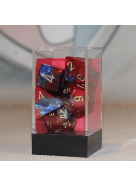 Gemini Poly Dice: Blue & Red