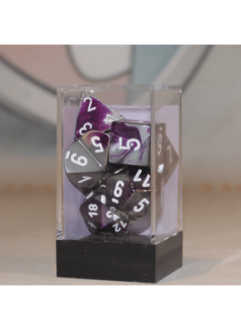 Gemini Poly Dice: Purple & Steel