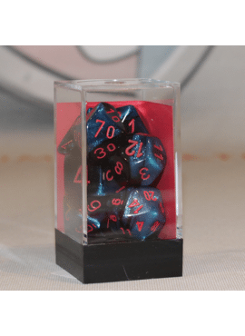 Gemini Poly Dice: Black & Starlight