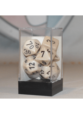 Marble Poly Dice: Ivory