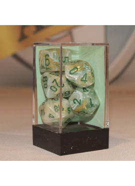 Marble Poly Dice: Green
