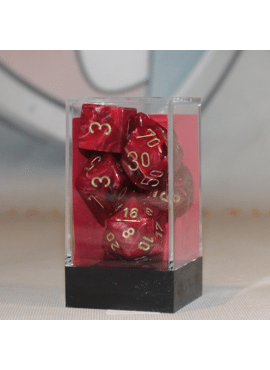 Vortex Poly Dice: Burgundy
