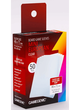 GameGenic Board Game Sleeves: Ruby (Mini European)