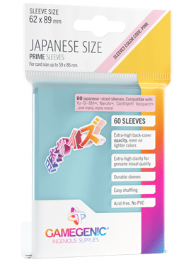 Japanese Size Prime Sleeves Clear