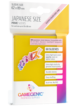 Japanese Size Prime Sleeves Yellow