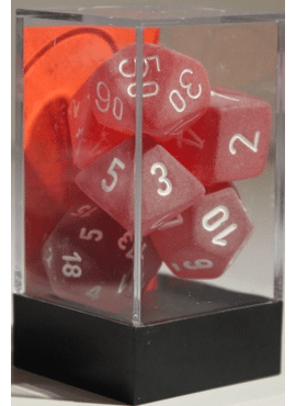 Frosted Poly Dice: Red
