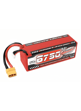 Team Corally - Sport Racing 50C LiPo Battery - 6750mAh - 14.8V - Stick 4S - Hard Wire - XT90