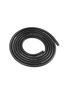 Team Corally - Ultra V+ Siliconen kabel - Super flexibel - Zwart - 14AWG - 1018 / 0.05 Strengen - BD 3.5mm - 1m