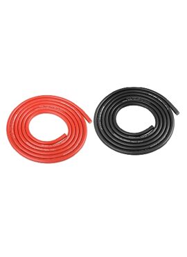 Team Corally - Ultra V+ Siliconen kabel - Super flexibel - Zwart en Rood - 14AWG - 1018 / 0.05 Strengen - BD 3.5mm - 2x 1m