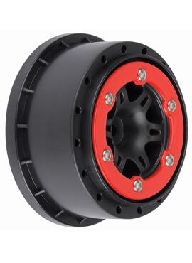 Split Six 2.2/3.0 Red/Black Bead-Loc Wheels (2) for Sla