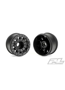 F-11 2.8 (Traxxas Style Bead) Black Wheels (2) 17mm hex for