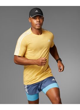Adidas - OWN THE RUN 3-STRIPES T-SHIRT Loopshirt