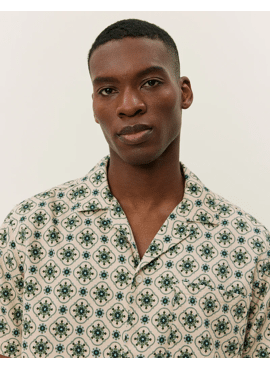 LES DEUX 1000135 LUKAS AOP TAPESTRY SS SHIRT