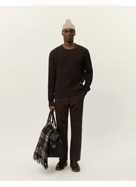 1000570 Alvin Waffle Crewneck Knit LES DEUX