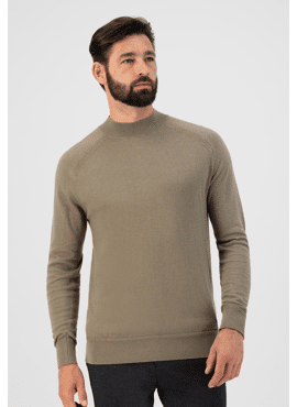 DSTREZZED Mock Neck Soft Cotton  Melange 405538