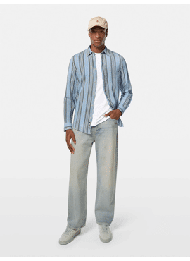 180021 Crinkled-stripe regular fit sh SCOTCH & SODA