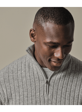 PPWJ30019 PULLOVER HALF ZIP L GREY PROFUOMO
