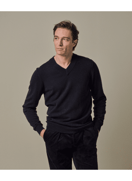 PPWJ30023 PULLOVER V-NECK NAVY PROFUOMO