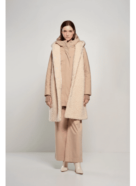 BOMBOOGIE VWKLOE_SFC5 WOMAN LONG VEST ECO-PELLICCIA