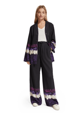 SCOTCH & SODA Eleni - high rise wide leg pyjama pants 176386