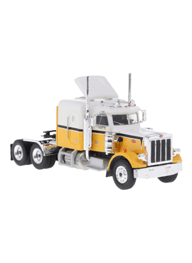 BREKINA 85717 / Peterbilt 359, wit/donkergeel