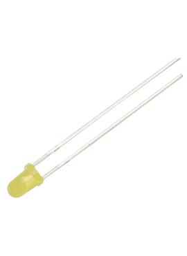 LED 3 mm geel difuus 8st