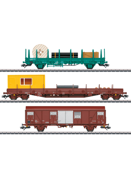 MARKLIN 49956  / 3 verschillende goederenwagens van de NMBS , B-Cargo.